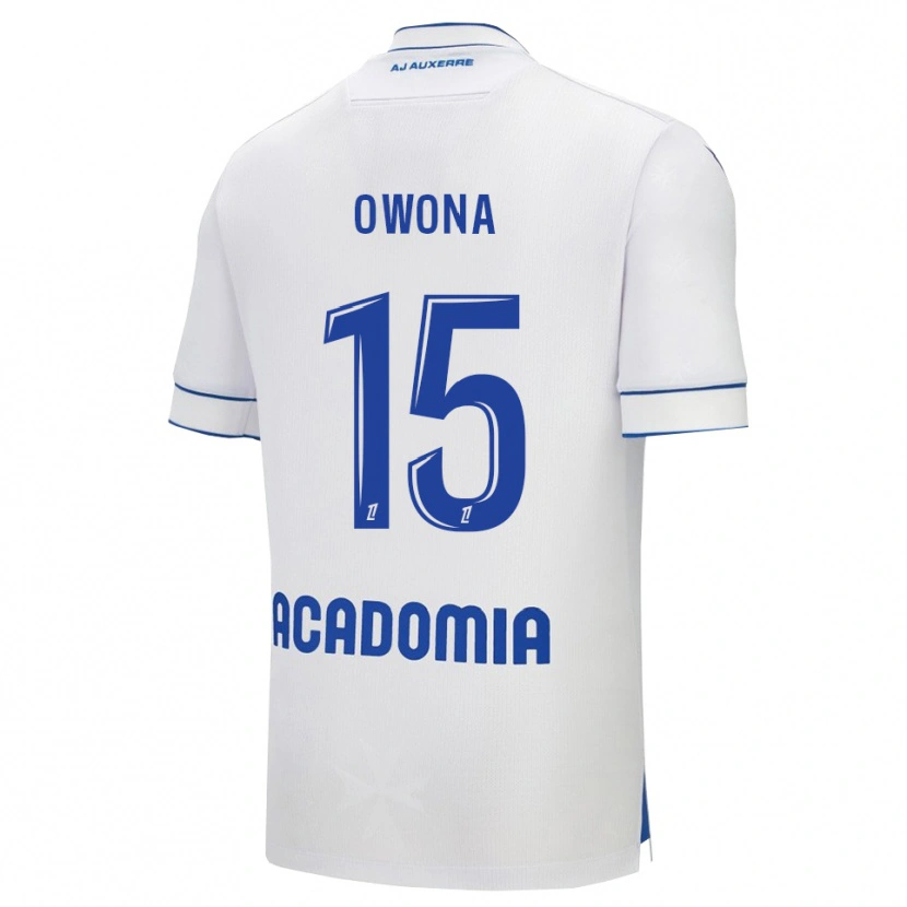 Danxen Herren Elijah Owona #15 Weiß Blau Heimtrikot Trikot 2025/26 T-Shirt