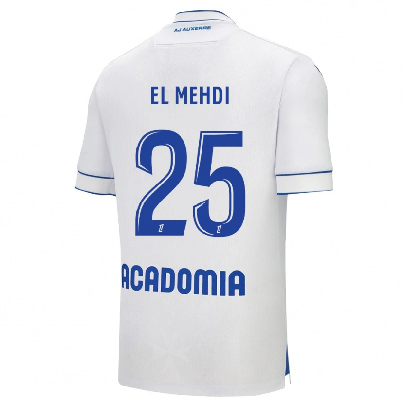 Danxen Herren Chihab El Mehdi #25 Weiß Blau Heimtrikot Trikot 2025/26 T-Shirt