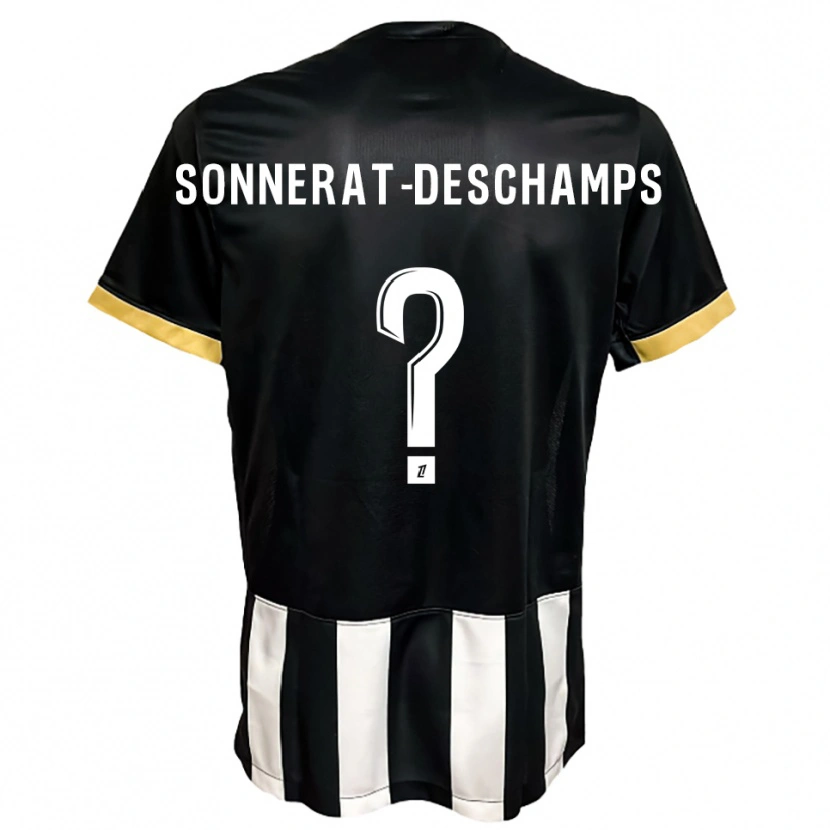 Danxen Herren Nattio Sonnerat-Deschamps #0 Schwarz Weiß Heimtrikot Trikot 2025/26 T-Shirt
