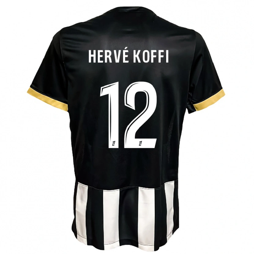 Danxen Herren Hervé Koffi #12 Schwarz Weiß Heimtrikot Trikot 2025/26 T-Shirt