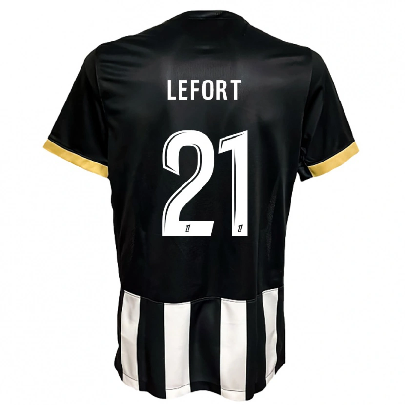 Danxen Herren Jordan Lefort #21 Schwarz Weiß Heimtrikot Trikot 2025/26 T-Shirt
