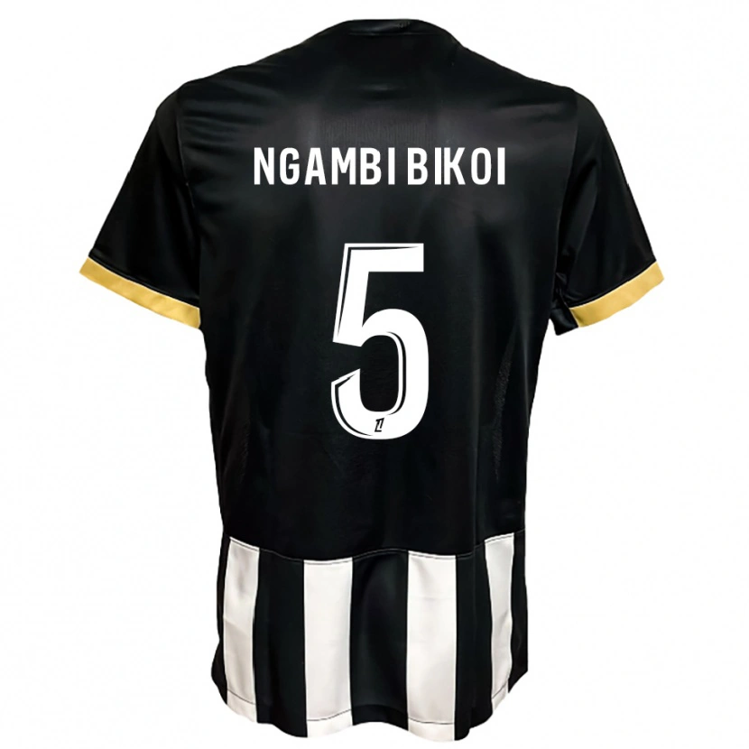 Danxen Herren Christian Ngambi Bikoi #5 Schwarz Weiß Heimtrikot Trikot 2025/26 T-Shirt