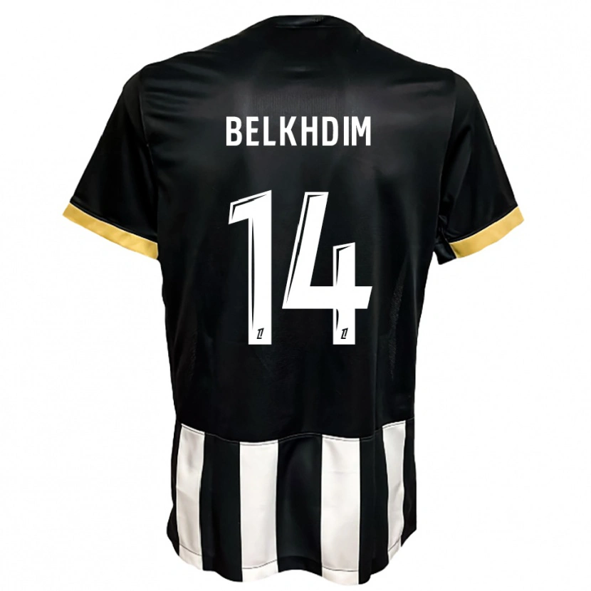 Danxen Herren Yassin Belkhdim #14 Schwarz Weiß Heimtrikot Trikot 2025/26 T-Shirt