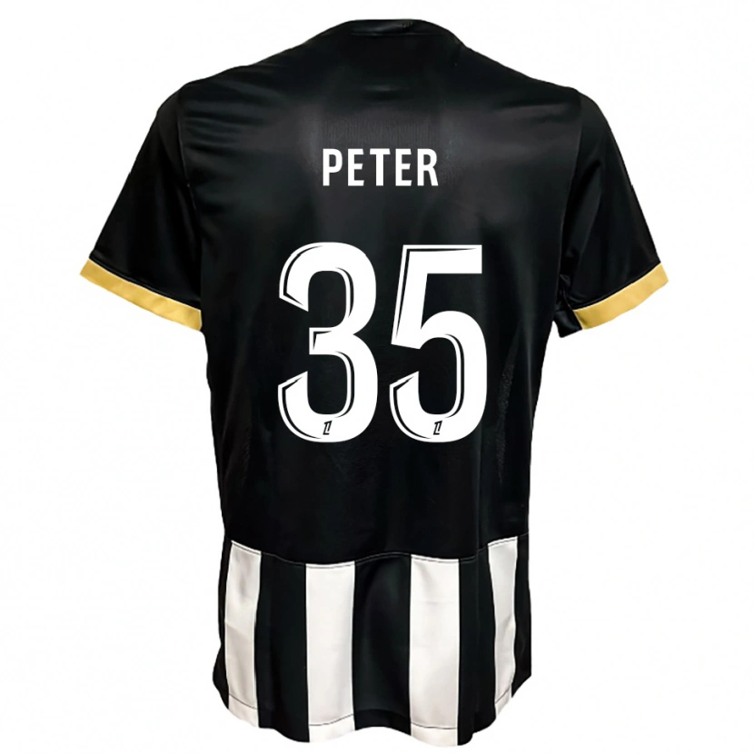 Danxen Herren Prosper Peter #35 Schwarz Weiß Heimtrikot Trikot 2025/26 T-Shirt