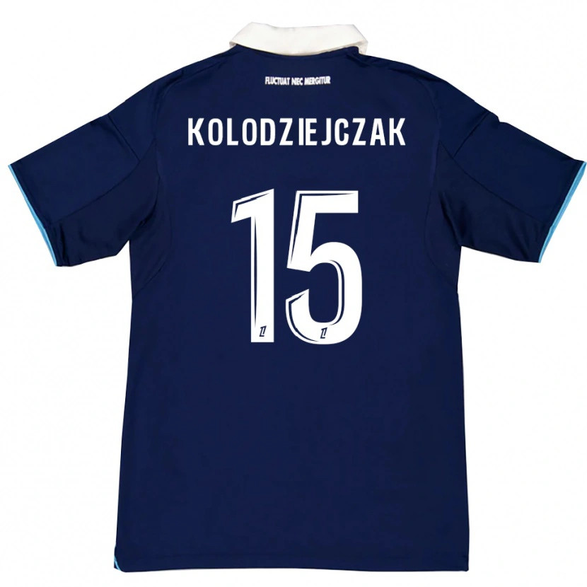 Danxen Herren Timothée Kolodziejczak #15 Dunkelblau Weiß Heimtrikot Trikot 2025/26 T-Shirt