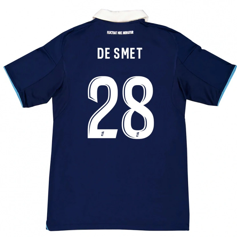 Danxen Herren Thibault De Smet #28 Dunkelblau Weiß Heimtrikot Trikot 2025/26 T-Shirt