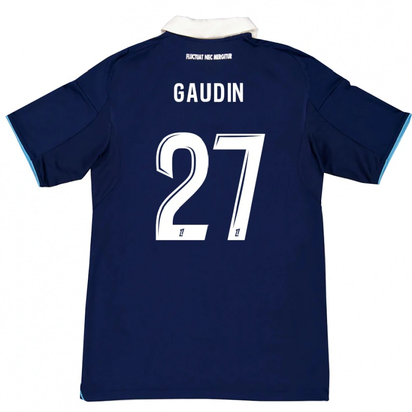 Danxen Herren Jules Gaudin #27 Dunkelblau Weiß Heimtrikot Trikot 2025/26 T-Shirt
