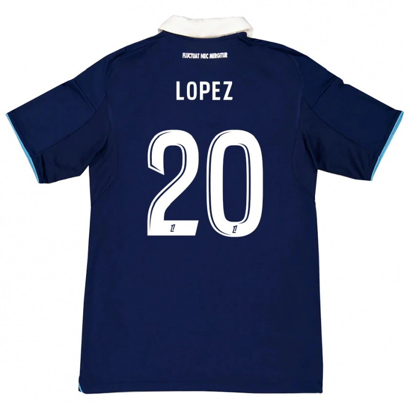Danxen Herren Julien Lopez #20 Dunkelblau Weiß Heimtrikot Trikot 2025/26 T-Shirt