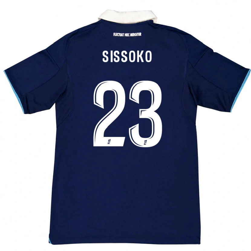 Danxen Herren Teninsoun Sissoko #23 Dunkelblau Weiß Heimtrikot Trikot 2025/26 T-Shirt