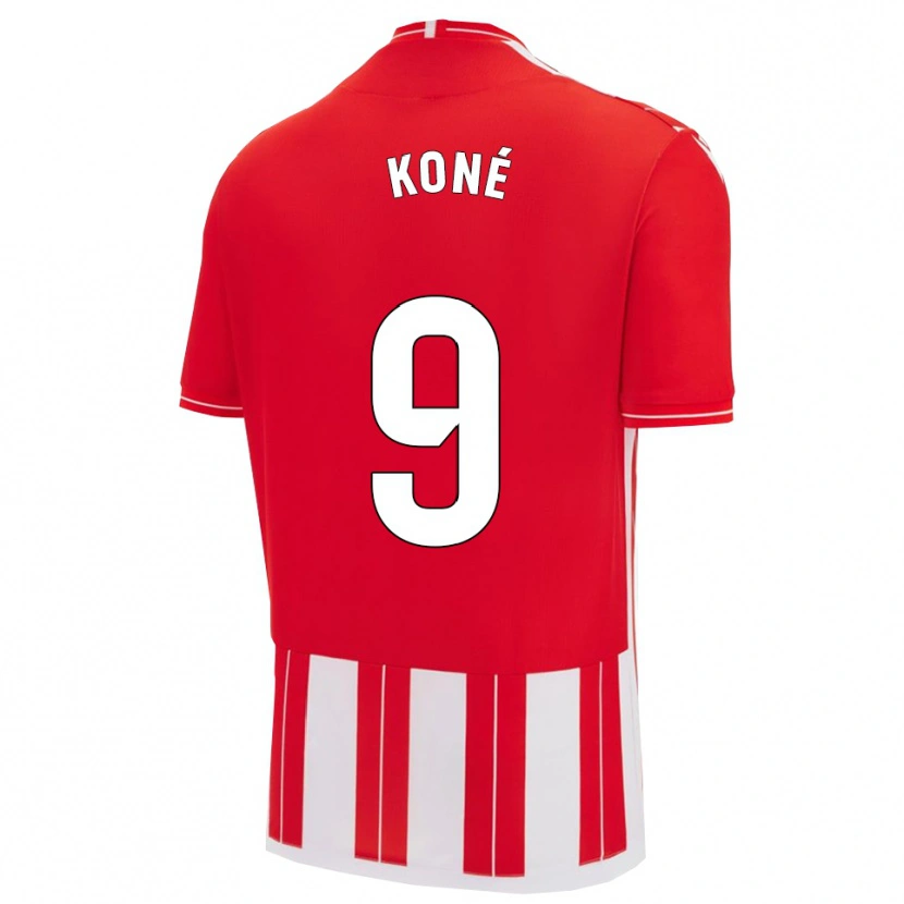 Danxen Herren Ibrahima Koné #9 Rot Weiß Heimtrikot Trikot 2025/26 T-Shirt