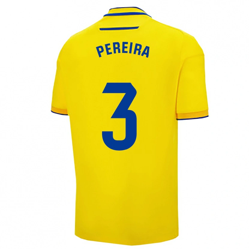 Danxen Herren Raúl Pereira #3 Gelb Marine Heimtrikot Trikot 2025/26 T-Shirt
