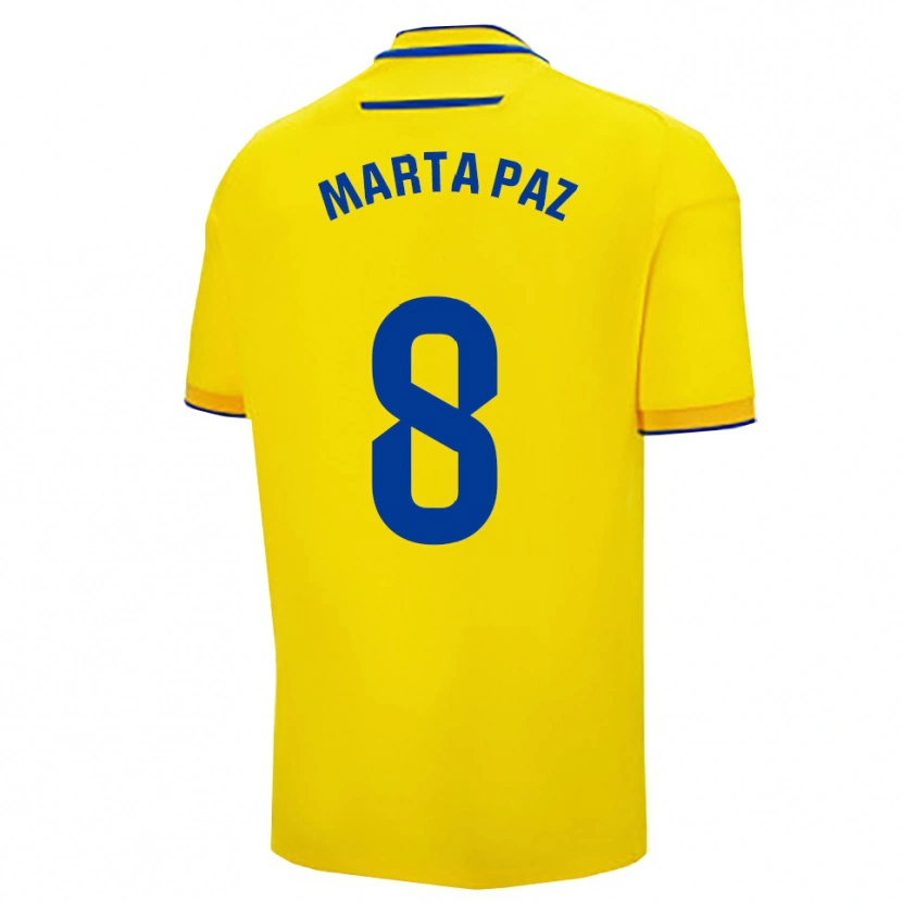 Danxen Herren Marta Milagros Paz Cruz #8 Gelb Marine Heimtrikot Trikot 2025/26 T-Shirt