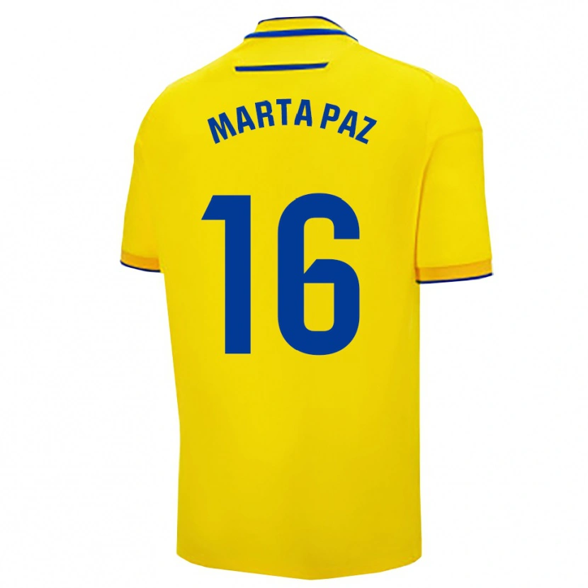 Danxen Herren Marta De Los Milagros Paz Cruz #16 Gelb Marine Heimtrikot Trikot 2025/26 T-Shirt