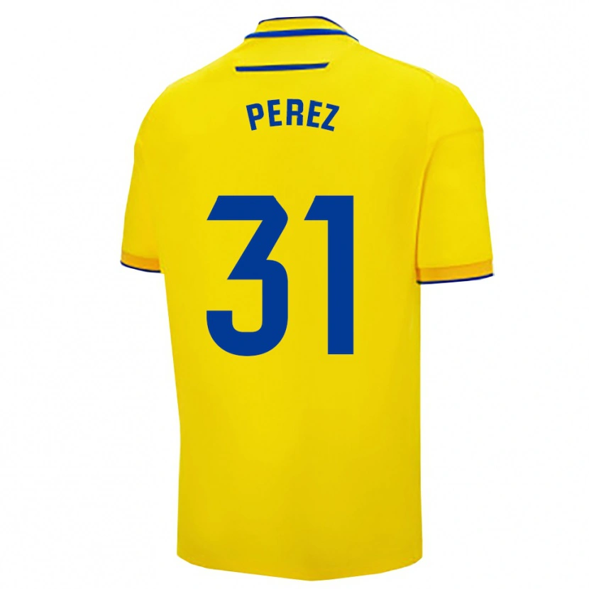 Danxen Herren Ángel Pérez #31 Gelb Marine Heimtrikot Trikot 2025/26 T-Shirt