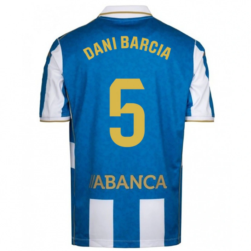 Danxen Herren Dani Barcia #5 Weiß Blau Heimtrikot Trikot 2025/26 T-Shirt