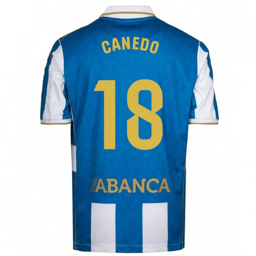 Danxen Herren Damián Canedo #18 Weiß Blau Heimtrikot Trikot 2025/26 T-Shirt