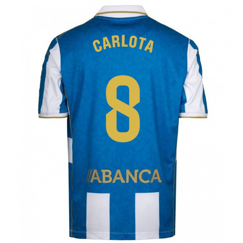 Danxen Herren Carlota Sánchez #8 Weiß Blau Heimtrikot Trikot 2025/26 T-Shirt