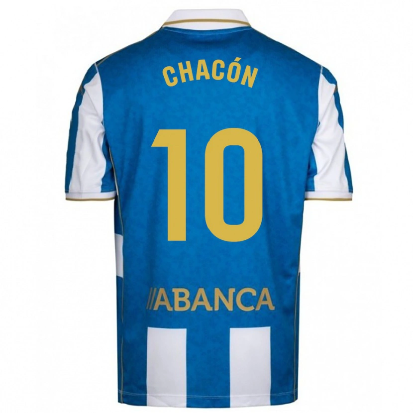 Danxen Herren Luis Chacón #10 Weiß Blau Heimtrikot Trikot 2025/26 T-Shirt