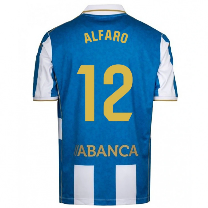 Danxen Herren Alejandro Alfaro #12 Weiß Blau Heimtrikot Trikot 2025/26 T-Shirt