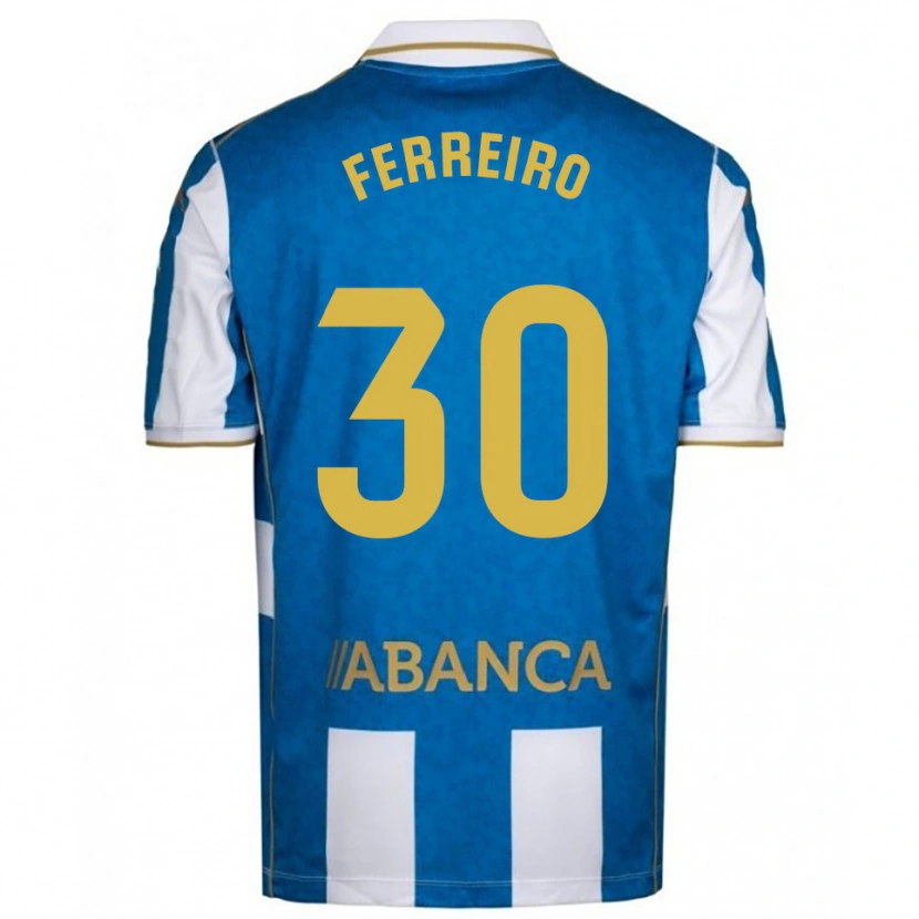 Danxen Herren Manu Ferreiro #30 Weiß Blau Heimtrikot Trikot 2025/26 T-Shirt