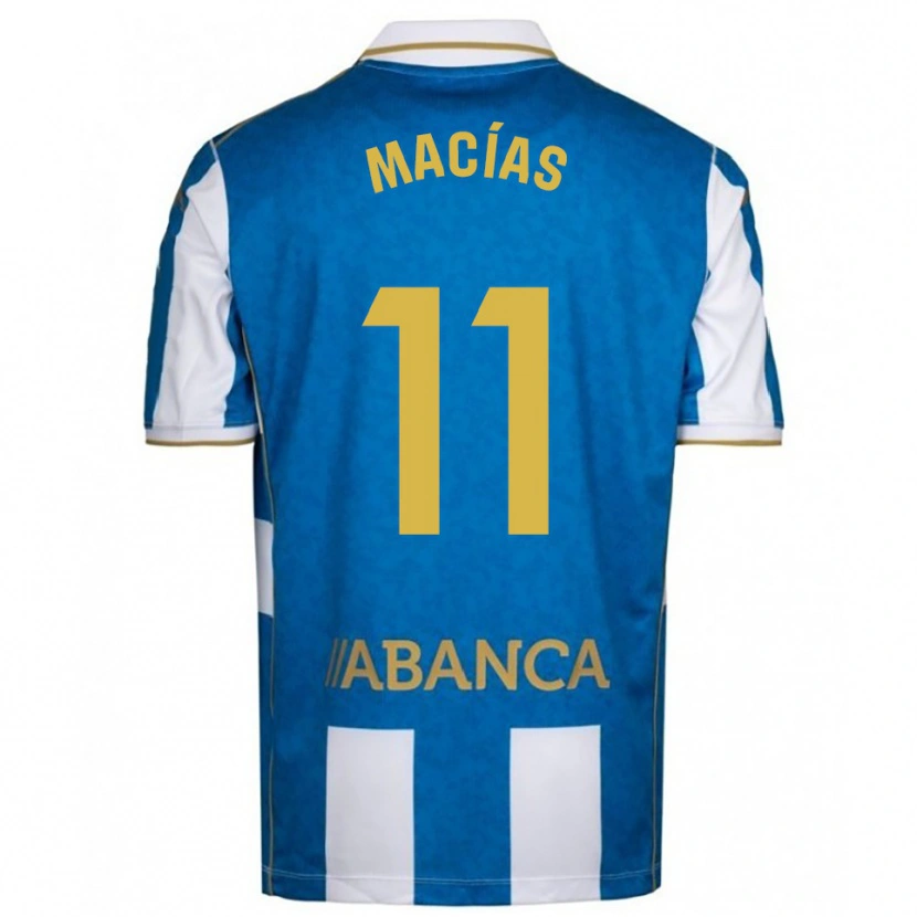 Danxen Herren Luisao Macías #11 Weiß Blau Heimtrikot Trikot 2025/26 T-Shirt