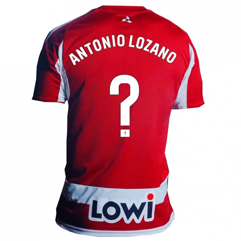 Danxen Herren José Antonio Lozano #0 Rot Weiß Heimtrikot Trikot 2025/26 T-Shirt