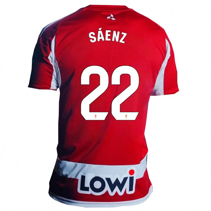 Danxen Herren Pablo Sáenz #22 Rot Weiß Heimtrikot Trikot 2025/26 T-Shirt