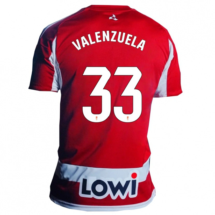 Danxen Herren Adrián Valenzuela #33 Rot Weiß Heimtrikot Trikot 2025/26 T-Shirt
