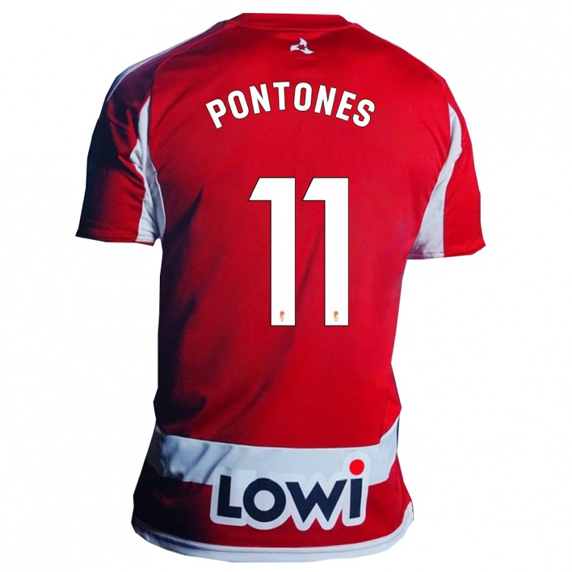 Danxen Herren Juan Carlos Pontones #11 Rot Weiß Heimtrikot Trikot 2025/26 T-Shirt