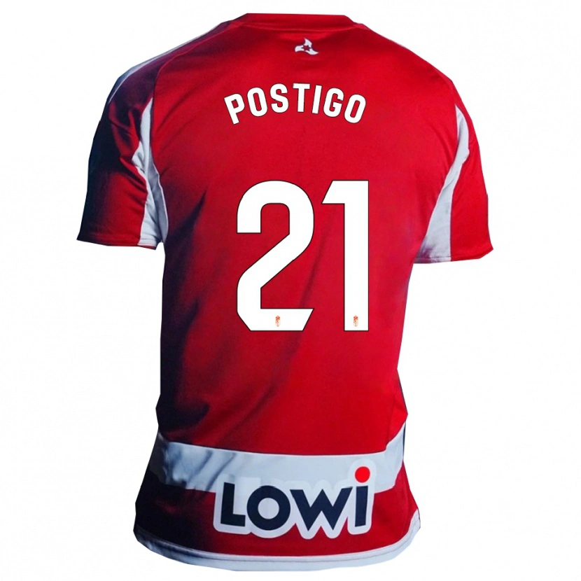 Danxen Herren Cristina Postigo Martín #21 Rot Weiß Heimtrikot Trikot 2025/26 T-Shirt
