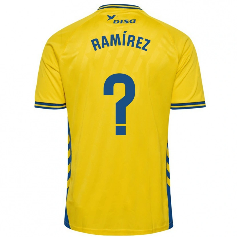 Danxen Herren Daniel Ramírez #0 Gelb Blau Heimtrikot Trikot 2025/26 T-Shirt