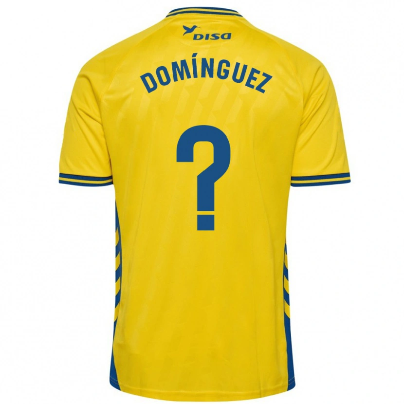 Danxen Herren Carlos Domínguez #0 Gelb Blau Heimtrikot Trikot 2025/26 T-Shirt