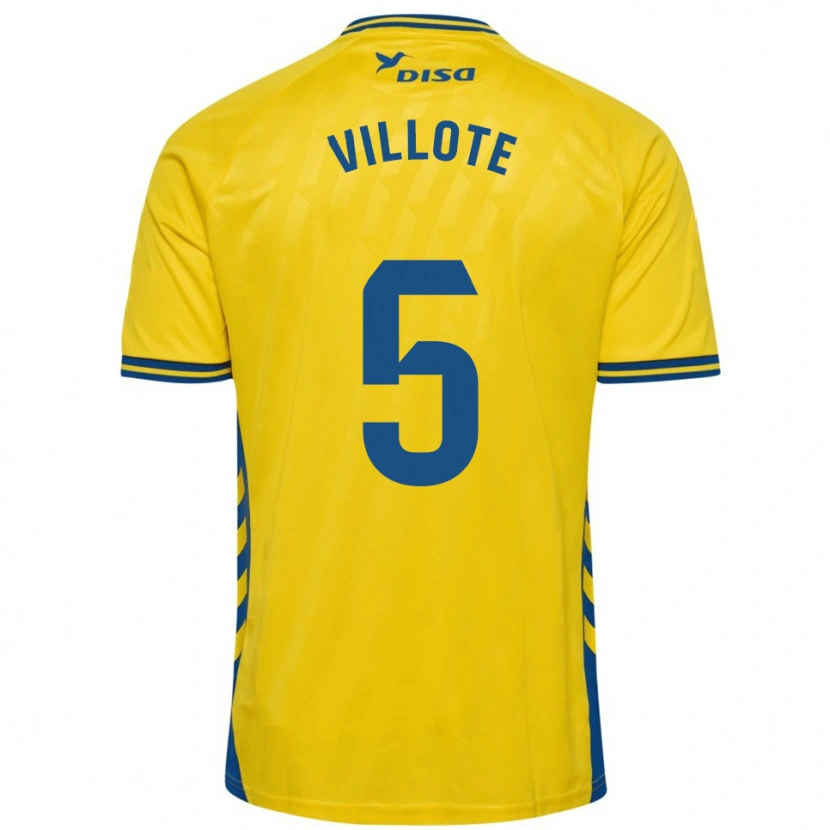 Danxen Herren Víctor Villote #5 Gelb Blau Heimtrikot Trikot 2025/26 T-Shirt
