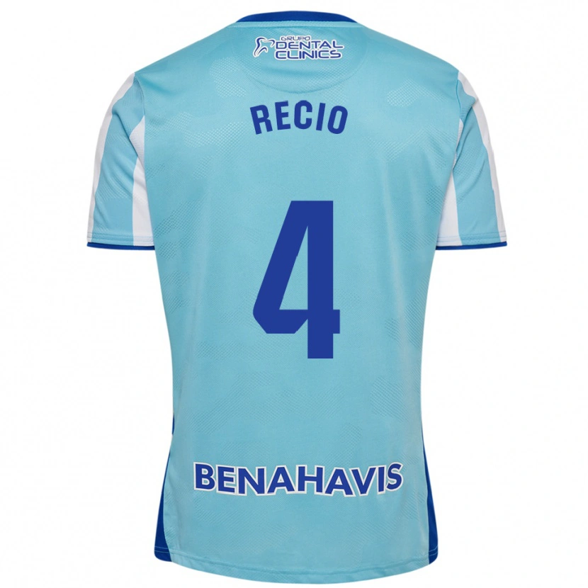 Danxen Herren Ángel Recio #4 Himmelblau Weiß Heimtrikot Trikot 2025/26 T-Shirt