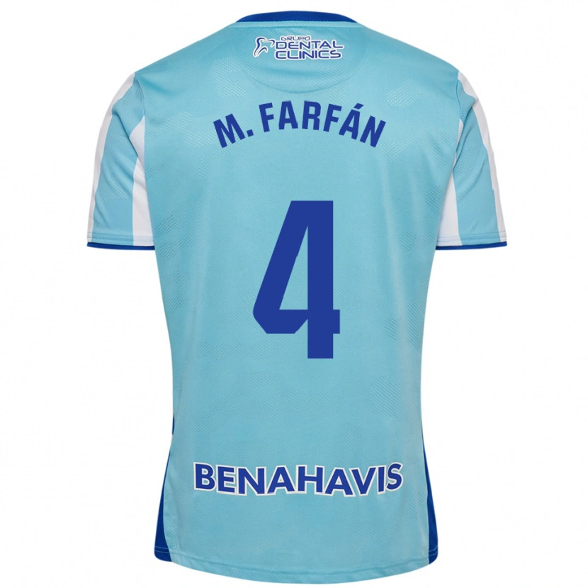 Danxen Herren María Farfán Hidalgo #4 Himmelblau Weiß Heimtrikot Trikot 2025/26 T-Shirt