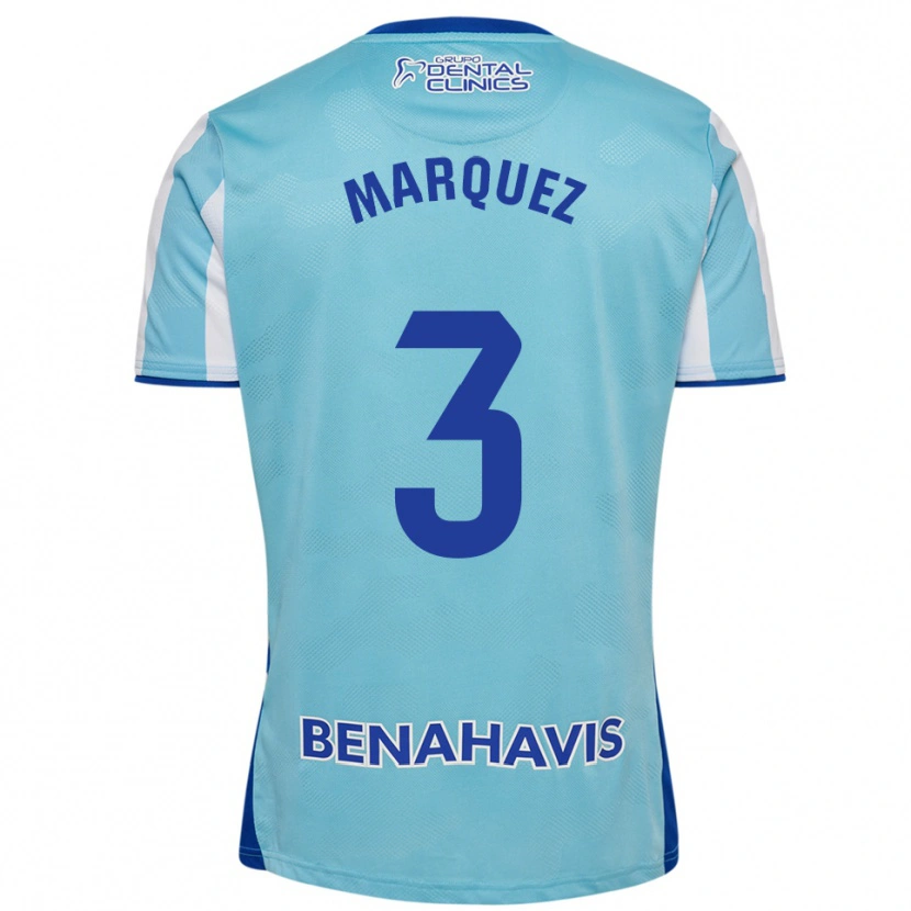 Danxen Herren David Márquez #3 Himmelblau Weiß Heimtrikot Trikot 2025/26 T-Shirt