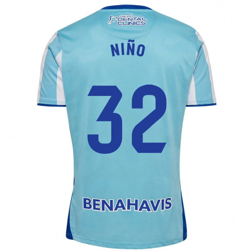 Danxen Herren Adrián Niño #32 Himmelblau Weiß Heimtrikot Trikot 2025/26 T-Shirt