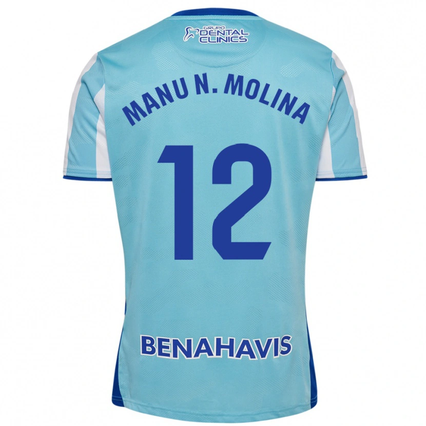 Danxen Herren Manu Molina #12 Himmelblau Weiß Heimtrikot Trikot 2025/26 T-Shirt