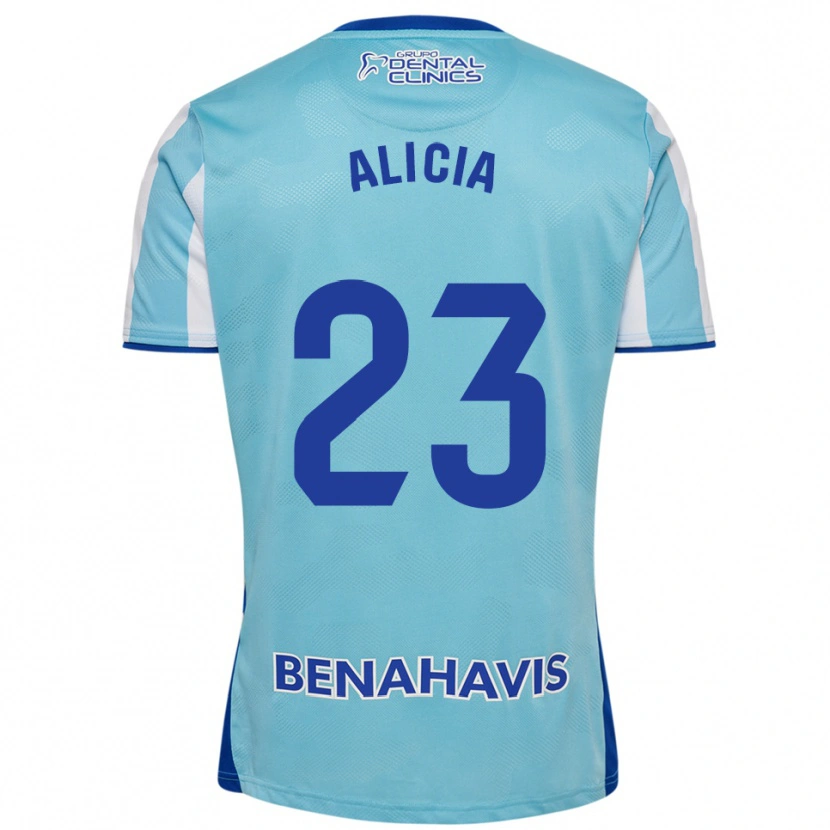 Danxen Herren Alicia Martínez Quiles #23 Himmelblau Weiß Heimtrikot Trikot 2025/26 T-Shirt