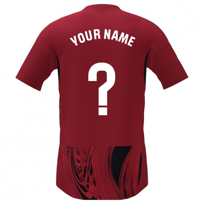 Danxen Herren Ihren Namen #0 Rot Schwarz Heimtrikot Trikot 2025/26 T-Shirt