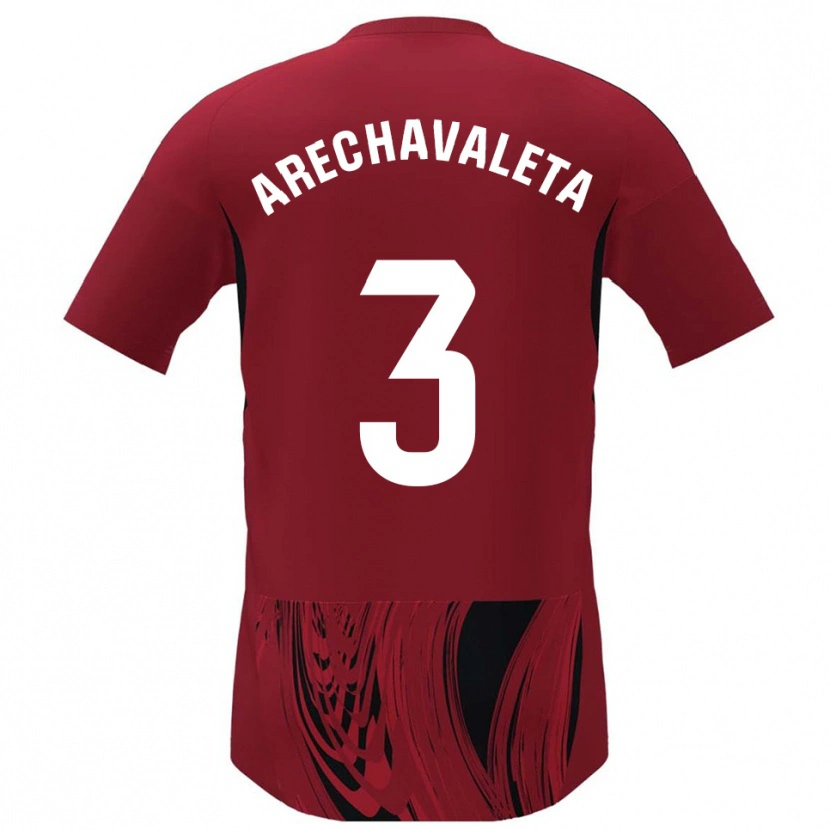 Danxen Herren Jorge Arechavaleta #3 Rot Schwarz Heimtrikot Trikot 2025/26 T-Shirt