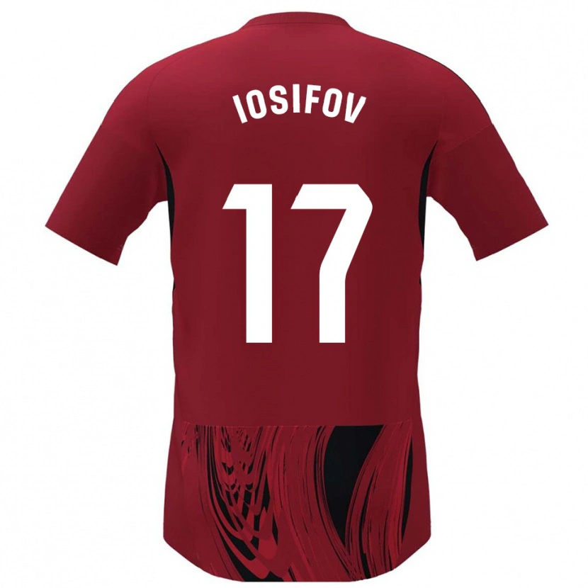 Danxen Herren Nikita Iosifov #17 Rot Schwarz Heimtrikot Trikot 2025/26 T-Shirt
