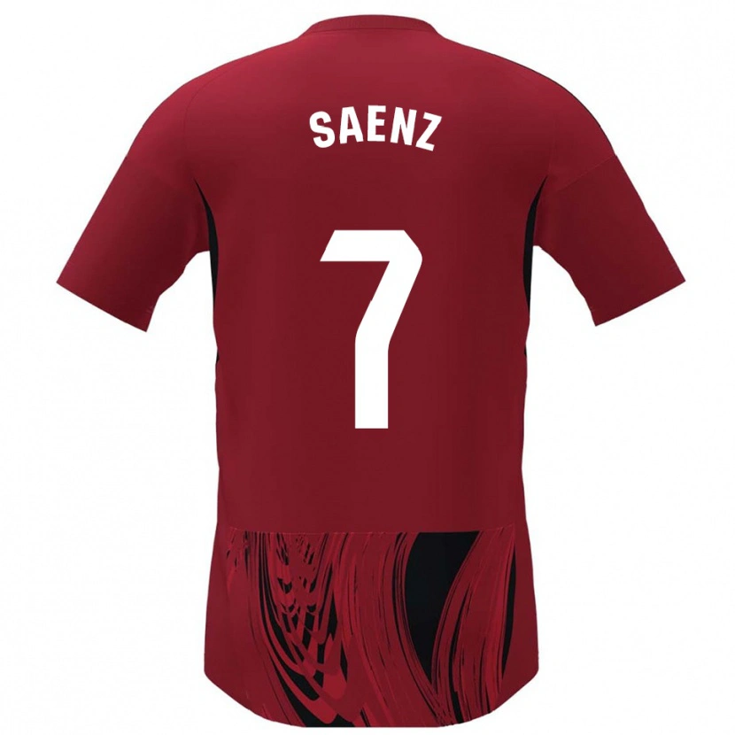 Danxen Herren Raúl Sáenz #7 Rot Schwarz Heimtrikot Trikot 2025/26 T-Shirt