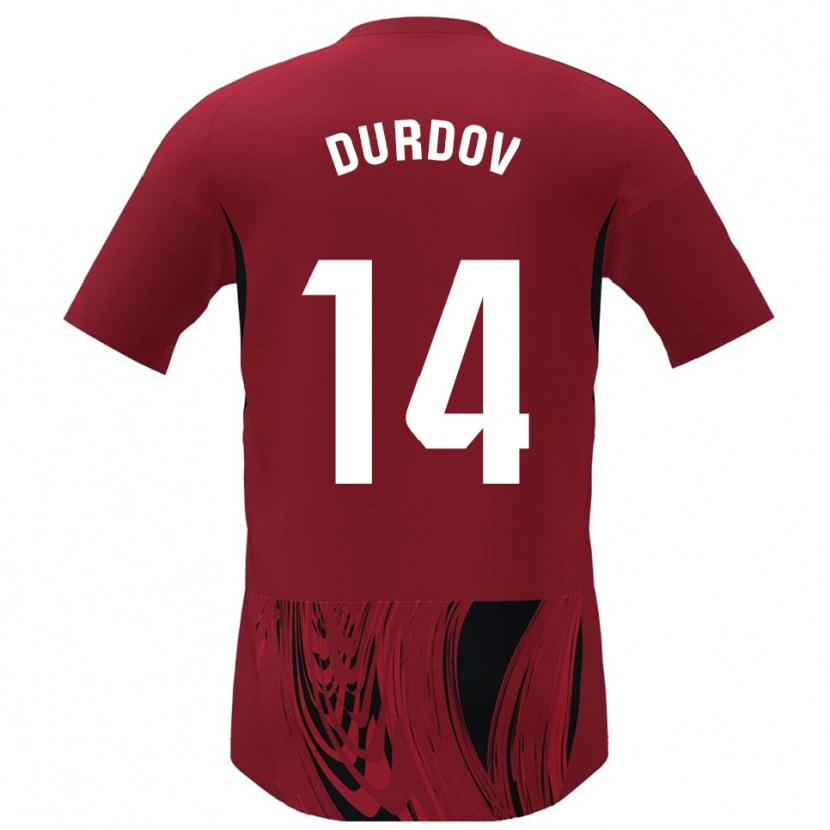 Danxen Herren Ivan Durdov #14 Rot Schwarz Heimtrikot Trikot 2025/26 T-Shirt