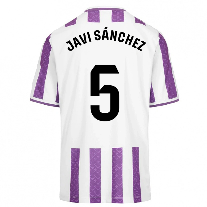Danxen Herren Javi Sánchez #5 Lila Weiß Heimtrikot Trikot 2025/26 T-Shirt
