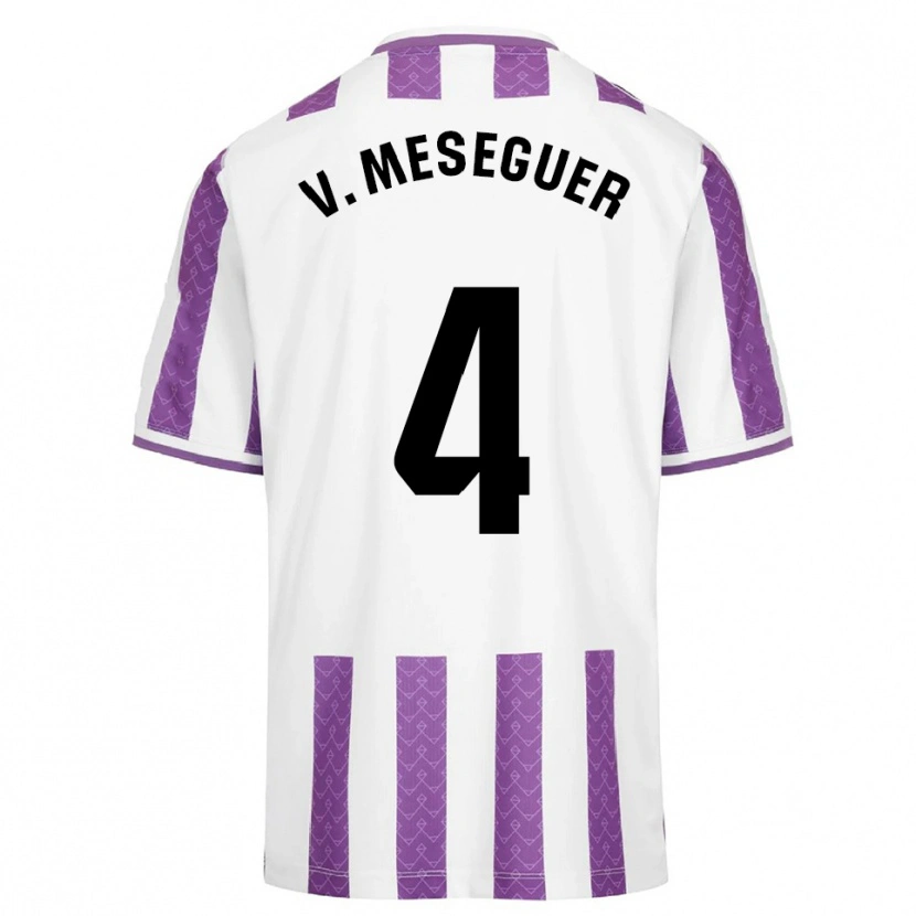 Danxen Herren Víctor Meseguer #4 Lila Weiß Heimtrikot Trikot 2025/26 T-Shirt