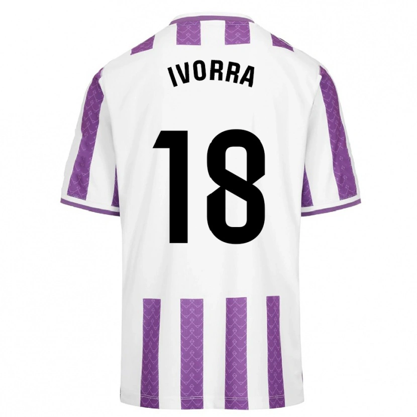 Danxen Herren Iker Ivorra #18 Lila Weiß Heimtrikot Trikot 2025/26 T-Shirt