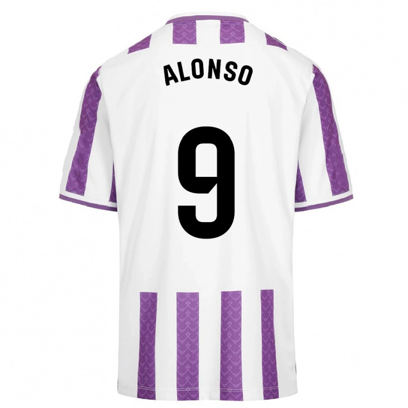 Danxen Herren María Alonso Hidalgo #9 Lila Weiß Heimtrikot Trikot 2025/26 T-Shirt