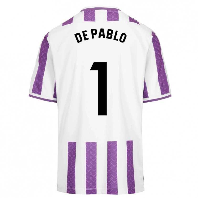 Danxen Herren Álvaro De Pablo #1 Lila Weiß Heimtrikot Trikot 2025/26 T-Shirt