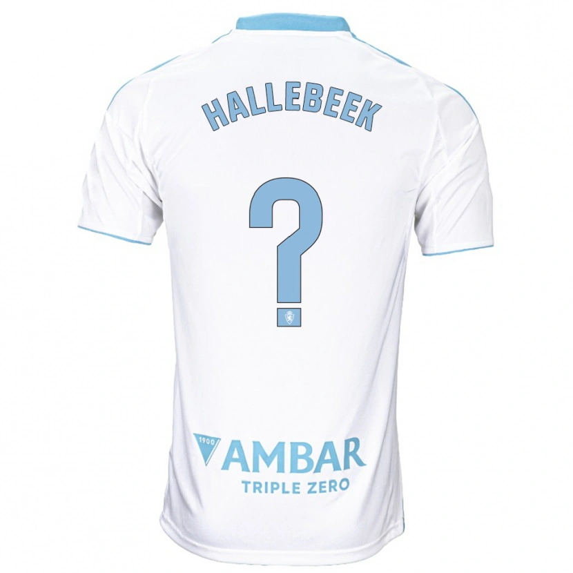 Danxen Herren Boaz Hallebeek #0 Weiß Himmelblau Heimtrikot Trikot 2025/26 T-Shirt